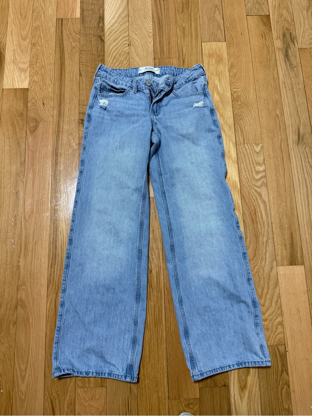 Hollister Light Wash Wide-Leg Denim Jeans